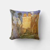 ヴィンテージおとぎ話シンデレラと妖精のゴッドマザー クッション (正面)