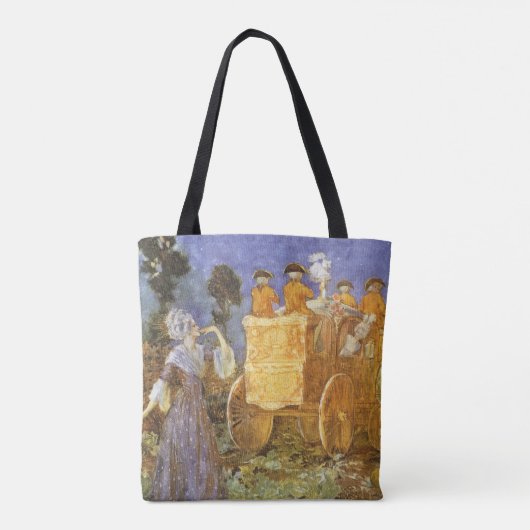 ヴィンテージおとぎ話シンデレラと妖精のゴッドマザー トートバッグ (裏面)