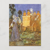 ヴィンテージおとぎ話シンデレラと妖精のゴッドマザー ポストカード (正面)