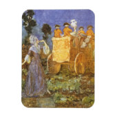 ヴィンテージおとぎ話シンデレラと妖精のゴッドマザー マグネット (縦)