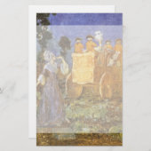 ヴィンテージおとぎ話シンデレラと妖精のゴッドマザー 便箋 (正面/裏面)