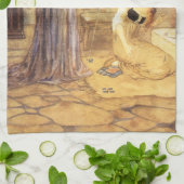 ヴィンテージおとぎ話シンデレラと妖精の女神 キッチンタオル (折り畳み)