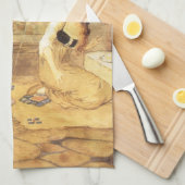 ヴィンテージおとぎ話シンデレラと妖精の女神 キッチンタオル (四つ折り)