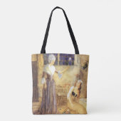 ヴィンテージおとぎ話シンデレラと妖精の女神 トートバッグ (裏面)