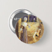 ヴィンテージおとぎ話シンデレラと妖精の女神 缶バッジ (正面&裏面)