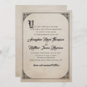 ヴィンテージおとぎ話ストーリーブック結婚式招待状 招待状 (正面/裏面)