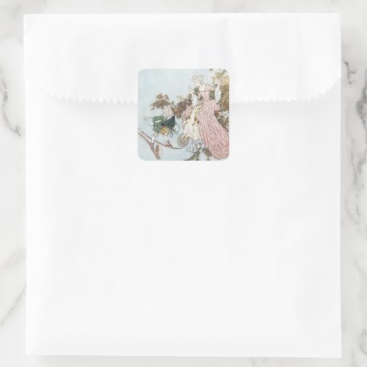 ヴィンテージおとぎ話スリーピング美しいバイエドムンドゥラック スクエアシール (バッグ)