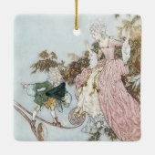 ヴィンテージおとぎ話スリーピング美しいバイエドムンドゥラック セラミックオーナメント (裏面)