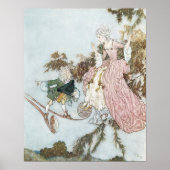 ヴィンテージおとぎ話スリーピング美しいバイエドムンドゥラック ポスター (正面)