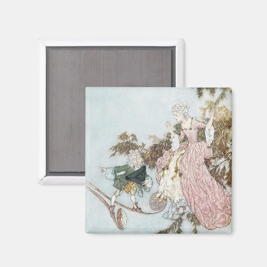 ヴィンテージおとぎ話スリーピング美しいバイエドムンドゥラック マグネット (正面/裏面)