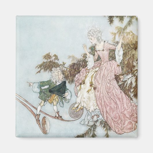 ヴィンテージおとぎ話スリーピング美しいバイエドムンドゥラック マグネット (正面)