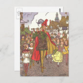 ヴィンテージおとぎ話ハメリンのパイパー ポストカード (正面/裏面)