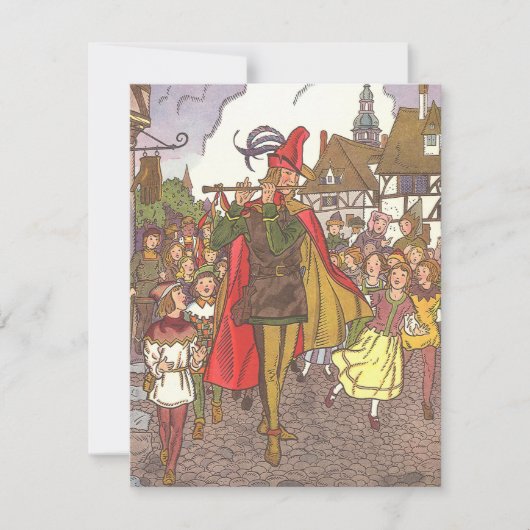 ヴィンテージおとぎ話ハメリンのパイパー 招待状 (正面)