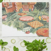 ヴィンテージおとぎ話ハンゼルとグレテルキャンディーハウス キッチンタオル (折り畳み)