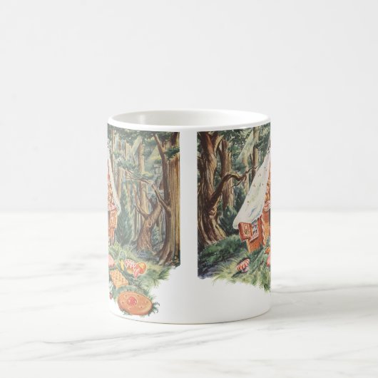 ヴィンテージおとぎ話ハンゼルとグレテルキャンディーハウス コーヒーマグカップ (中央)