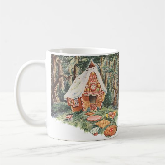 ヴィンテージおとぎ話ハンゼルとグレテルキャンディーハウス コーヒーマグカップ (左)