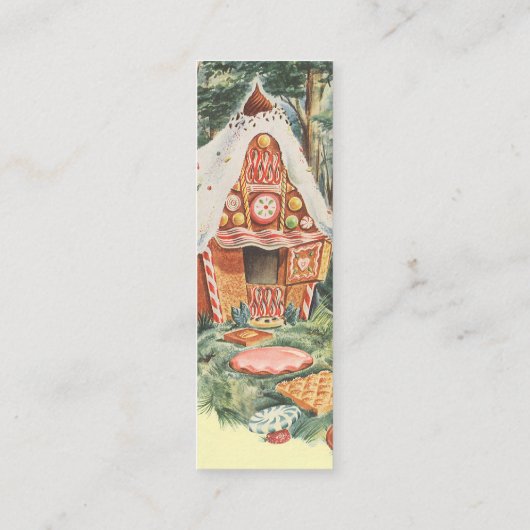ヴィンテージおとぎ話ハンゼルとグレテルキャンディーハウス コーリングカード (裏面)