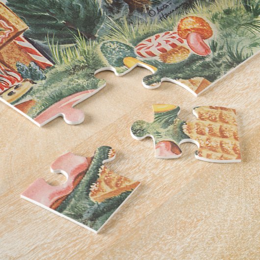 ヴィンテージおとぎ話ハンゼルとグレテルキャンディーハウス ジグソーパズル (側面)