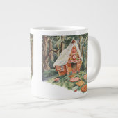 ヴィンテージおとぎ話ハンゼルとグレテルキャンディーハウス ジャンボコーヒーマグカップ (正面右)