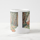 ヴィンテージおとぎ話ハンゼルとグレテルキャンディーハウス ジャンボコーヒーマグカップ (正面)