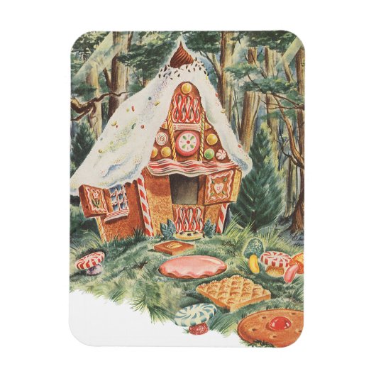 ヴィンテージおとぎ話ハンゼルとグレテルキャンディーハウス マグネット (縦)