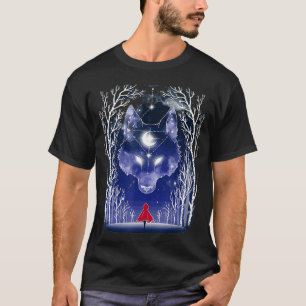 ヴィンテージおとぎ話バートウルフとリトルレッドライディング Tシャツ
