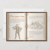 ヴィンテージおとぎ話ブックテーマの男の子の誕生日パーティー 招待状 (正面)