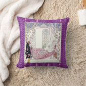 ヴィンテージおとぎ話プリンスウォーターカラーイラストレーション クッション (ブランケット)