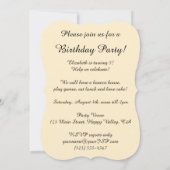 ヴィンテージおとぎ話マーメイドコーラルバースデーパーティー 招待状 (裏面)