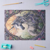 ヴィンテージおとぎ話ユニコーン水の色の切り離し 薄葉紙 (クラフト)