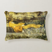 ヴィンテージおとぎ話ラプンツェルとロングブロンド髪 アクセントクッション (正面)