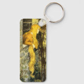 ヴィンテージおとぎ話ラプンツェルとロングブロンド髪 キーホルダー (裏面)