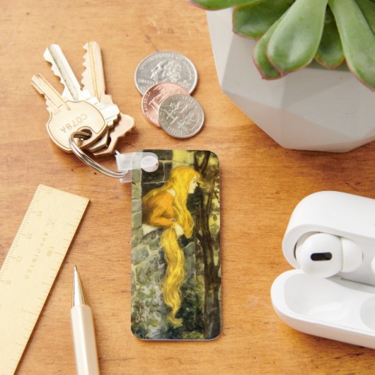 ヴィンテージおとぎ話ラプンツェルとロングブロンド髪 キーホルダー (デスク)