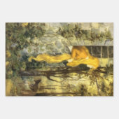 ヴィンテージおとぎ話ラプンツェルとロングブロンド髪 ラッピングペーパーシート (正面2)