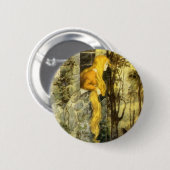 ヴィンテージおとぎ話ラプンツェルとロングブロンド髪 缶バッジ (正面&裏面)