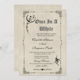 ヴィンテージおとぎ話結婚の本 招待状