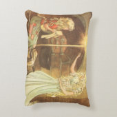 ヴィンテージおとぎ話、シンデレラとおとぎ妖女 アクセントクッション (裏面(縦))