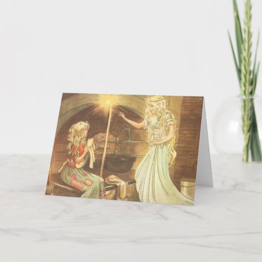 ヴィンテージおとぎ話、シンデレラとおとぎ妖女 カード (正面)