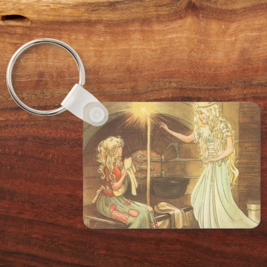 ヴィンテージおとぎ話、シンデレラとおとぎ妖女 キーホルダー (裏面)