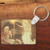 ヴィンテージおとぎ話、シンデレラとおとぎ妖女 キーホルダー (正面)
