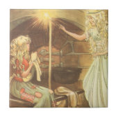 ヴィンテージおとぎ話、シンデレラとおとぎ妖女 タイル (正面)