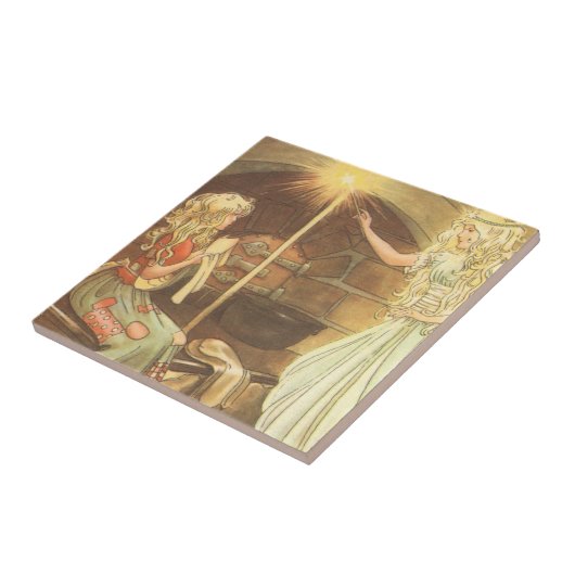 ヴィンテージおとぎ話、シンデレラとおとぎ妖女 タイル (側面)