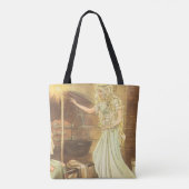 ヴィンテージおとぎ話、シンデレラとおとぎ妖女 トートバッグ (裏面)