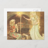 ヴィンテージおとぎ話、シンデレラとおとぎ妖女 ポストカード (正面/裏面)