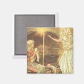 ヴィンテージおとぎ話、シンデレラとおとぎ妖女 マグネット (正面/裏面)