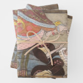 ヴィンテージおとぎ話、シンデレラとおとぎ妖女 ラッピングペーパーシート (インサイチュ)