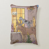 ヴィンテージおとぎ話、ブレーメンタウンミュージシャン、ハウマン アクセントクッション (裏面(縦))