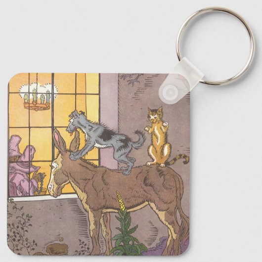 ヴィンテージおとぎ話、ブレーメンタウンミュージシャン、ハウマン キーホルダー (裏面)