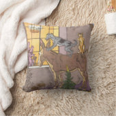 ヴィンテージおとぎ話、ブレーメンタウンミュージシャン、ハウマン クッション (ブランケット)