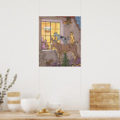 ヴィンテージおとぎ話、ブレーメンタウンミュージシャン、ハウマン ポスター (キッチン)